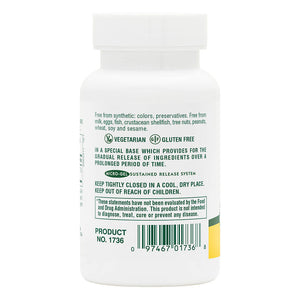 Second side product image of Shot-O-B12® 5000 mcg Sustained Release Tablets containing 60 Count