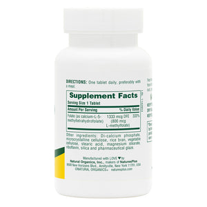 First side product image of Folic Acid 800 mcg Tablets containing 90 Count