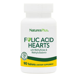Frontal product image of Folic Acid Hearts containing 90 Count