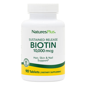 Frontal product image of Biotin 10,000 MCG Tablets containing 90 Count