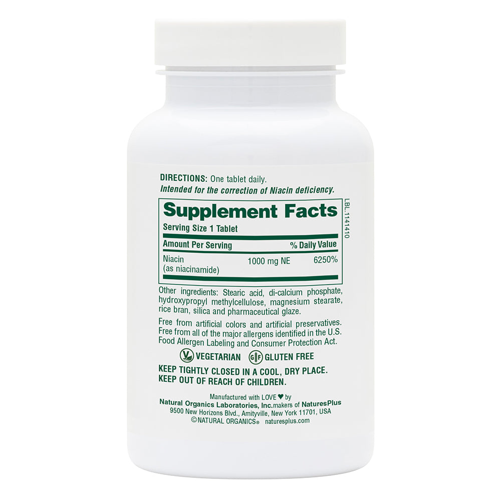 product image of Niacinamide 1000 mg Sustained Release Tablets containing 90 Count