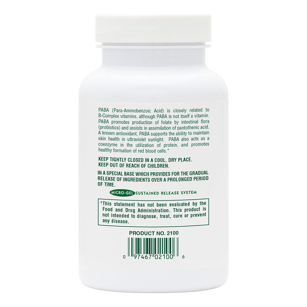 product image of PABA 1000 mg Sustained Release Tablets containing 60 Count