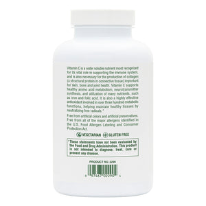 Second side product image of Vitamin C 1000 mg with Rose Hips Tablets containing 180 Count