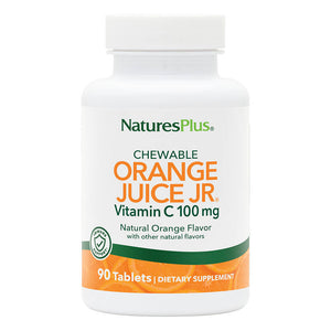 Frontal product image of Orange Juice Jr.® Vitamin C 100 mg Chewables containing 90 Count