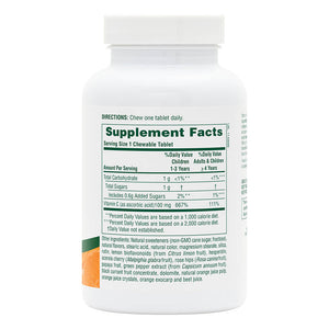 First side product image of Orange Juice Jr.® Vitamin C 100 mg Chewables containing 180 Count
