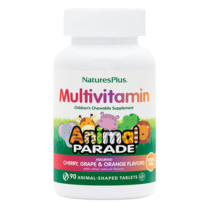 Frontal product image of Animal Parade® Multivitamin Sugar-Free Children’s Chewables containing 90 Count
