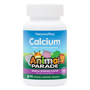Frontal product image of Animal Parade® Sugar-Free Calcium Children’s Chewables containing 90 Count