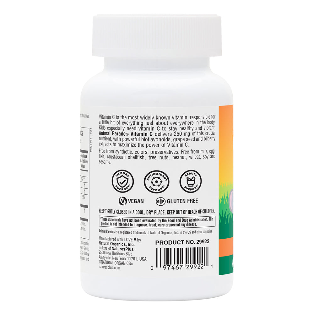 product image of Animal Parade® Sugar-Free Vitamin C Children’s Chewables containing 90 Count
