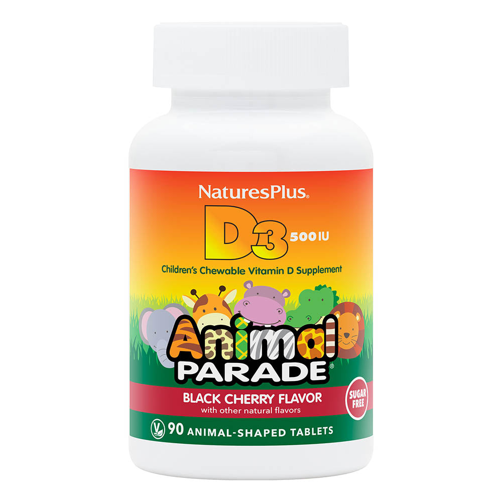 product image of Animal Parade® Sugar-Free Vitamin D3 500 IU Children’s Chewables containing 90 Count
