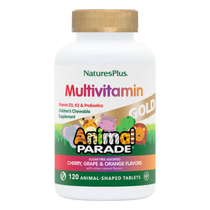Frontal product image of Animal Parade® GOLD Multivitamin Children’s Chewables - Assorted containing 120 Count