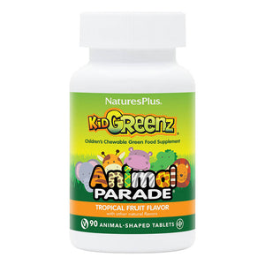 Frontal product image of Animal Parade® KidGreenz® Children’s Chewables containing 90 Count