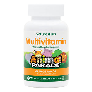 Frontal product image of Animal Parade® Multivitamin Children’s Chewables - Orange containing 90 Count