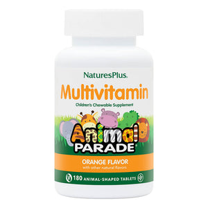 Frontal product image of Animal Parade® Multivitamin Children’s Chewables - Orange containing 180 Count