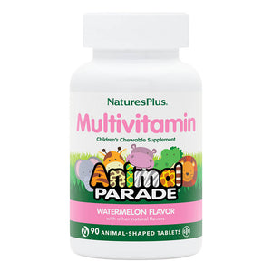 Frontal product image of Animal Parade® Multivitamin Children’s Chewables - Watermelon containing 90 Count
