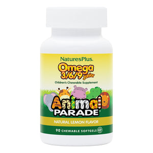 Frontal product image of Animal Parade® Omega 3/6/9 Junior Softgels containing 90 Count