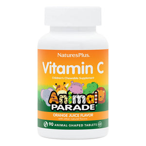 Frontal product image of Animal Parade® Vitamin C Children’s Chewables containing 90 Count