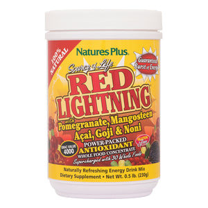 Frontal product image of Source of Life® Red Lightning® Energy Drink containing 0.50 LB