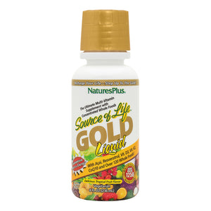Frontal product image of Source of Life® GOLD Multivitamin Liquid containing 8 FL OZ