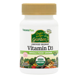Frontal product image of Source of Life® Garden Vitamin D3 Capsules containing 60 Count