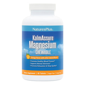 Frontal product image of KalmAssure® Magnesium Chewables containing 60 Count