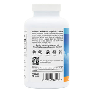 Second side product image of KalmAssure® Magnesium Chewables containing 60 Count