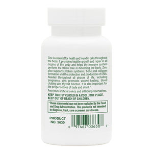 Second side product image of Zinc 10 mg Tablets containing 90 Count