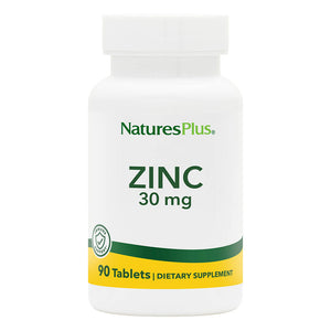 Frontal product image of Zinc 30 mg Tablets containing 90 Count