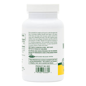 Second side product image of Mega Zinc 100 mg Sustained Release Tablets containing 90 Count