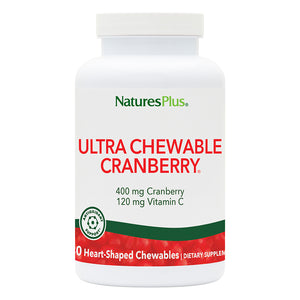 Frontal product image of Ultra Chewable Cranberry® Love Berries® Tablets containing 180 Count