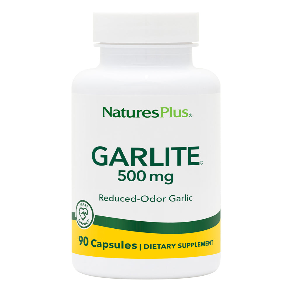 product image of Garlite® Reduced-Odor Garlic 500 mg Capsules containing 90 Count