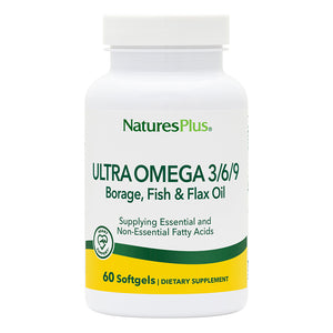 Frontal product image of Ultra Omega 3/6/9™ Softgels containing 60 Count