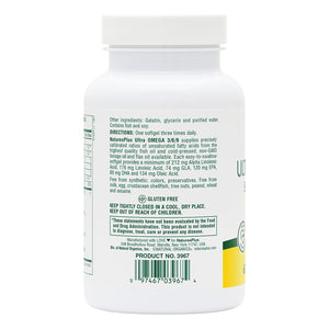 Second side product image of Ultra Omega 3/6/9™ Softgels containing 60 Count