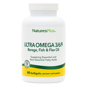Frontal product image of Ultra Omega 3/6/9™ Softgels containing 90 Count
