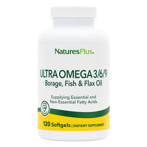 Frontal product image of Ultra Omega 3/6/9™ Softgels containing 120 Count