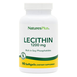 Frontal product image of Lecithin 1200 mg Softgels containing 90 Count