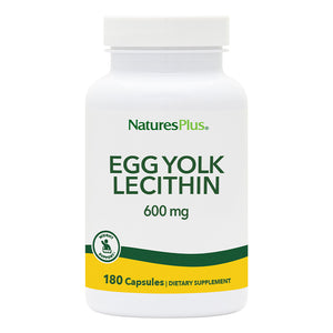 Frontal product image of Egg Yolk Lecithin 600 mg Capsules containing 180 Count