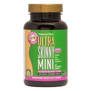 Frontal product image of Ultra SKINNY MINI® Caffeine-Free Bi-Layered Tablets containing 90 Count