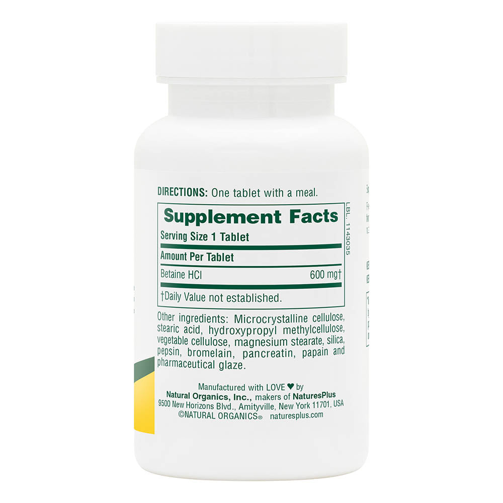 product image of Betaine Hydrochloride Tablets containing 90 Count