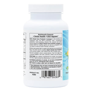 Second side product image of Adult's Dental Care Probiotic Lozenges containing 60 Count