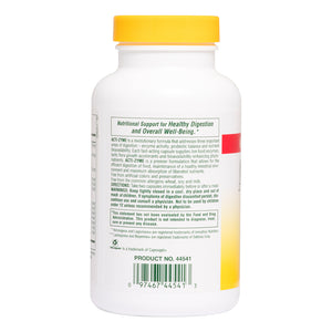 Second side product image of Acti-Zyme Capsules containing 180 Count