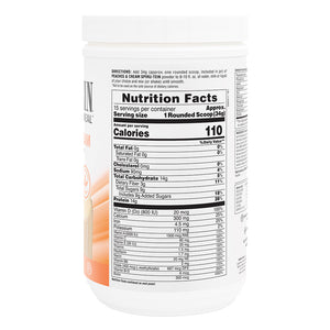 First side product image of SPIRU-TEIN® High-Protein Energy Meal** - Peaches & Cream containing 1.12 LB