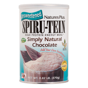 Frontal product image of Simply Natural SPIRU-TEIN® Shake - Chocolate containing 0.82 LB