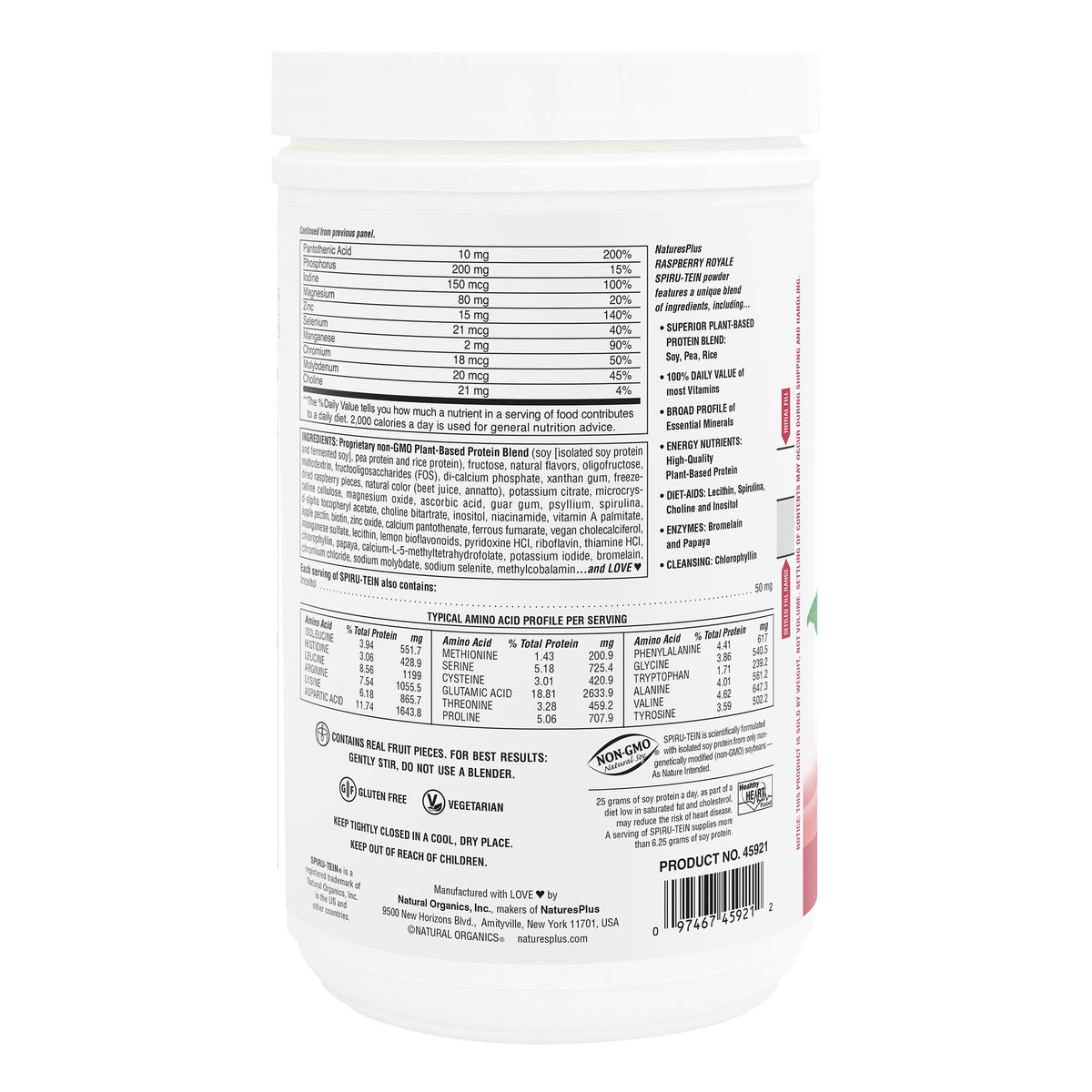 product image of SPIRU-TEIN® High-Protein Energy Meal** - Raspberry Royale containing 1.12 LB