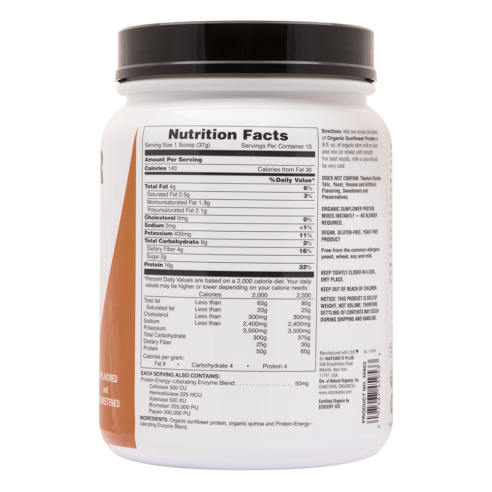 product image of Organic Sunflower Protein containing 1.22 LB