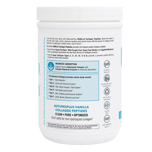 Second side product image of Collagen Peptides Vanilla containing 0.80 LB