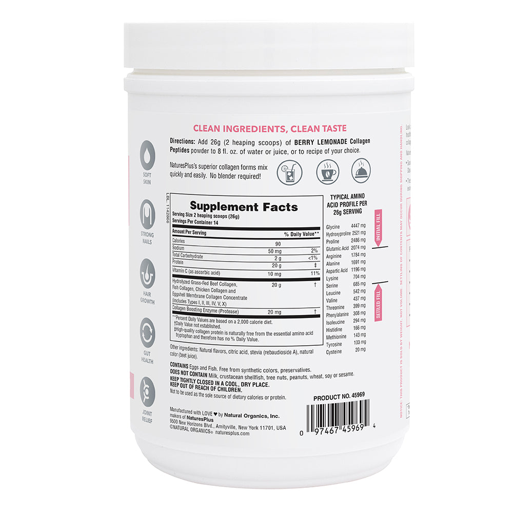 product image of Collagen Peptides Berry Lemonade containing 0.80 LB