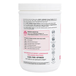 Second side product image of Collagen Peptides Berry Lemonade containing 0.80 LB