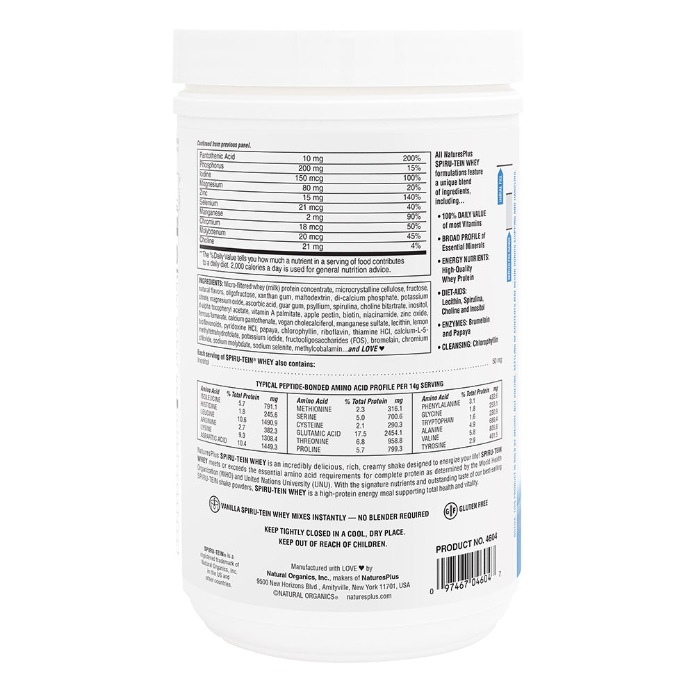 product image of SPIRU-TEIN® WHEY Shake - Vanilla containing 1.05 LB