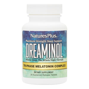 Frontal product image of Dreaminol® Sustained Release Tablets containing 30 Count