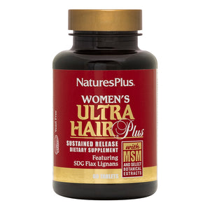 Frontal product image of Women’s Ultra Hair® Plus Sustained Release Tablets containing 60 Count